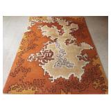 Stunning 1960s Vintage Cabin Craft Custom Area Rug 6x9