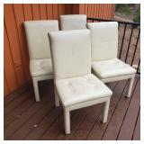 Shenandoah Furniture White Leather Dining Chairs