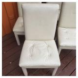 Shenandoah Furniture White Leather Dining Chairs