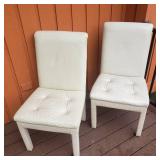 Shenandoah Furniture White Leather Dining Chairs