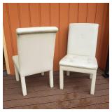 Shenandoah Furniture White Leather Dining Chairs