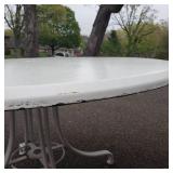 Trendy Werzalit Outdoor Table and Home Crest Chairs with Umbrella