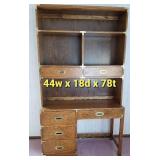 Vintage Bernhardt Desk and Book Shelf