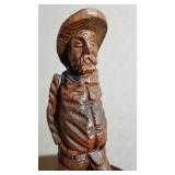 Vintage Spanish Carved Peasant Man Statue