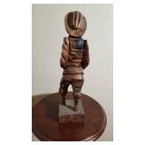 Vintage Spanish Carved Peasant Man Statue