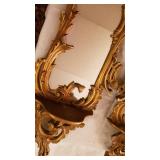 Gold Gilt French Mirrored Wall Sconces