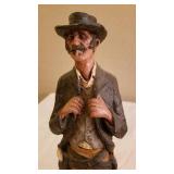 Michael Garman Signed Gunslinger Cowboy Sculpture