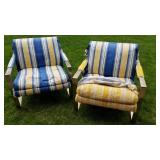 1972 Chunky Milo Baughman Lounge Chairs, pair
