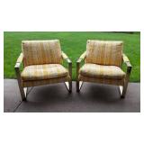 1972 Chunky Milo Baughman Lounge Chairs, pair