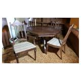 MCM Octagon Dining Table with 4 Chairs