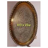 Large Oval Brass Tray