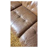 Vintage Chocolate Brown Conover Leather Sofa