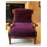 Ferguson Copeland Purple Velvet Arm Chair