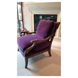 Ferguson Copeland Purple Velvet Arm Chair