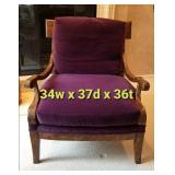 Ferguson Copeland Purple Velvet Arm Chair