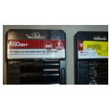 Two 10 piece 3/8" drive socket sets, one is metric and one standard