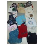 Lot of 19 Womens tops, includes tshirts, sweatshirts, casual shirts some new with tags, Med and Large