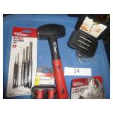 2.5lb mallet, locking pliers, demolition screwdrivers, punches and screw removers