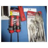 2.5lb mallet, locking pliers, demolition screwdrivers, punches and screw removers