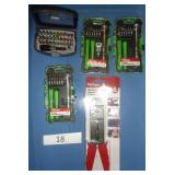 3 smartphone repair kits, 32 pc bit set, wire stripper kit