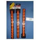 3 new 1/2" drive socket holders