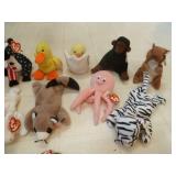 group of 17 beanie babies