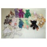 lot of 14 beanie babies