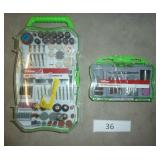 Dremel kits for cutting, sanding etc, may be missing some pieces