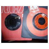 group of 45 RPM records - Lionel Richie, Bon Jovi, Loverboy, REO etc from the 80s