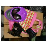 Large lot of girls and boys dress up masks, costumes, etc