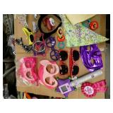 Large lot of girls and boys dress up masks, costumes, etc