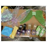 Large lot of girls and boys dress up masks, costumes, etc