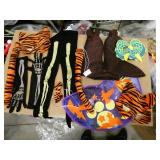 Large lot of girls and boys dress up masks, costumes, etc