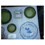 Vintage group of ashtrays / advertising collectibles.