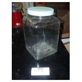 vintage gallon square jar good condition, no cracks or chips