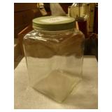 vintage gallon square jar good condition, no cracks or chips