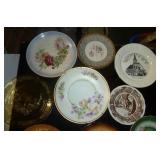 group of 12 collectible plates, including Dresden and Lefton