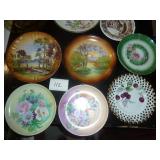 group of 12 collectible plates, including Dresden and Lefton