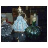group of liquor decanters