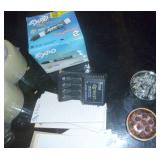 office supplies, 36 expo markers, tape, battery charger, and pencil holders
