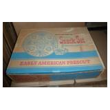 New in original box, vintage Anchor Hocking Snack set, like new condition, 4 cups, 4 plates