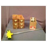 Wood Drawers, Food Chopper & Root Feeder