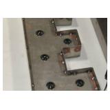 Lot of (2) Metal Lighted Letters 18"H  with Letter E and Letter D