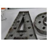 Lot of (2) Metal Lighted Letters 18"H  with Letter A and Letter S