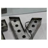 Lot of (2) Metal Lighted Letters 18"H  with Letter T and Letter Y