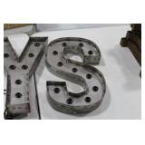 Lot of (4) Metal Lighted Letters 18"H  with Letters T, O, Y, S