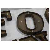 Lot of (4) Metal Lighted Letters 12"H  with Letters F, O, N, K