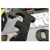 Lot of (4) Metal Lighted Letters 12"H  with Letters F, O, N, K