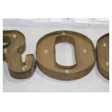 Lot of (4) Metal Lighted Letters 12"H  with Letters R, O, C, K