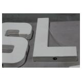 Lot of (7) Primed Canvas Letters White 12"H  with Letters S,S,L,P,A,A,K